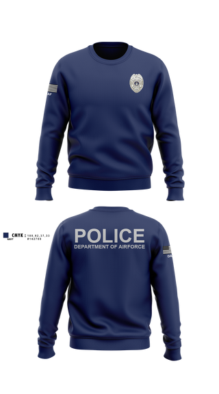 Crew Neck Sweatshirt, DEPARTMENT OF AIRFORCE, Police, Teamtime, Team time, sublimation, custom sports apparel, team uniforms, spirit wear, spiritwear, sports uniforms, custom shirts, team store, custom team store, fundraiser sports, apparel fundraiser