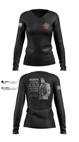 Womens Long Sleeve Vneck Shirt, H2F_1MED_, Army, Teamtime, Team time, sublimation, custom sports apparel, team uniforms, spirit wear, spiritwear, sports uniforms, custom shirts, team store, custom team store, fundraiser sports, apparel fundraiser