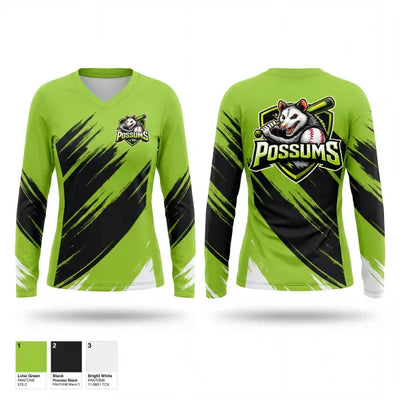Possums 38504305 Women's Long Sleeve V-neck Shirt - 1