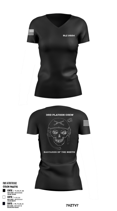 C CO 1-635th AR 4772565 Women's Short Sleeve V-neck Shirt - 1