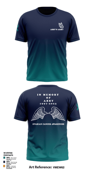 Abby's Army Pelotonia 94779993 Short Sleeve Performance Shirt - 1