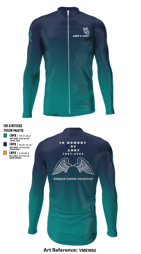Abby's Army Pelotonia 94779993 Cycling Jersey - 1
