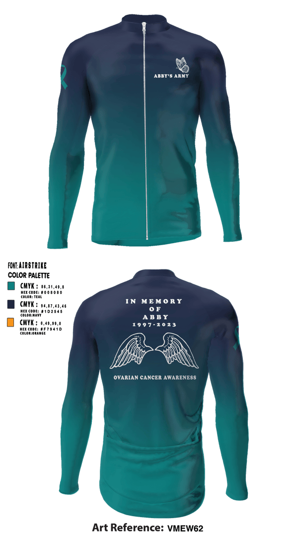 Abby's Army Pelotonia 94779993 Cycling Jersey - 1