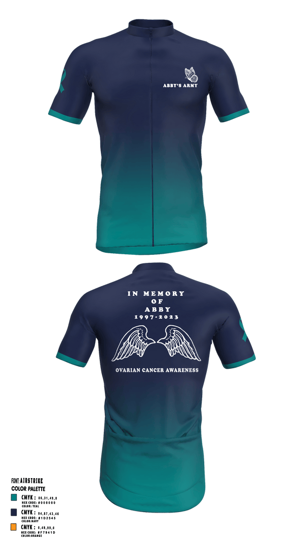 Abby's Army Pelotonia 94779993 Cycling Jersey - 2