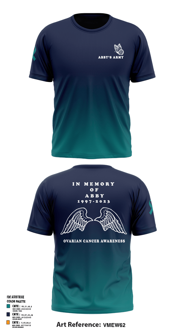 Abby's Army Pelotonia 94779993 Old School Cotton Feel Shirt - 1