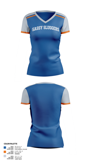 Womens Short Sleeve Vneck Shirt, Sassy sluggers, Softball, Teamtime, Team time, sublimation, custom sports apparel, team uniforms, spirit wear, spiritwear, sports uniforms, custom shirts, team store, custom team store, fundraiser sports, apparel fundraiser