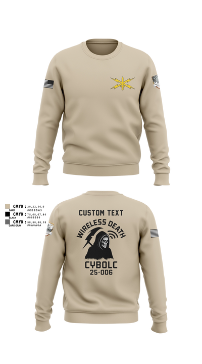 Bravo Company, 401st Cyber Battalion 75539801 Crew Neck Sweatshirt - 6