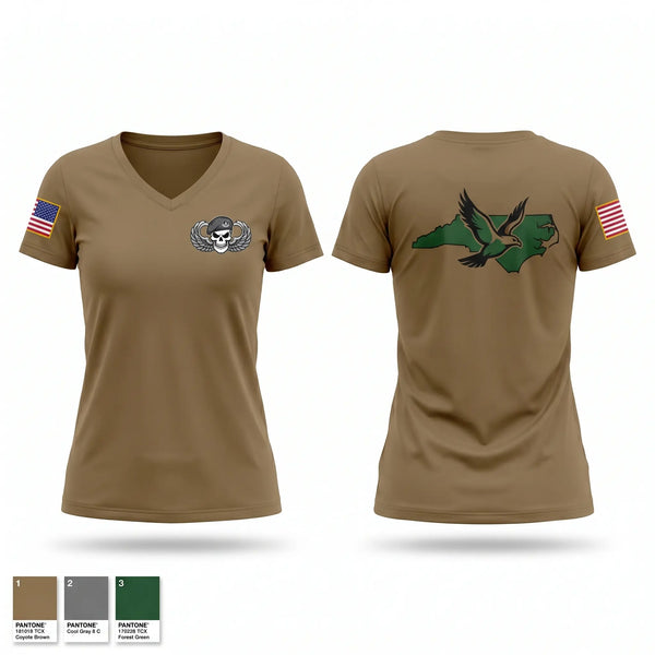 Womens Short Sleeve Vneck Shirt, 145 SFS, Air Force, Teamtime, Team time, sublimation, custom sports apparel, team uniforms, spirit wear, spiritwear, sports uniforms, custom shirts, team store, custom team store, fundraiser sports, apparel fundraiser