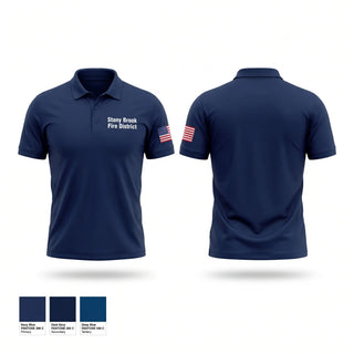 Short Sleeve Performance Polo, Stony Brook Fire District, Fire Department, Teamtime, Team time, sublimation, custom sports apparel, team uniforms, spirit wear, spiritwear, sports uniforms, custom shirts, team store, custom team store, fundraiser sports, apparel fundraiser