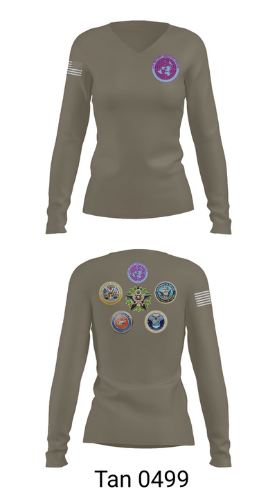 USMOG 65011829 Women's Long Sleeve V-neck Shirt - 77