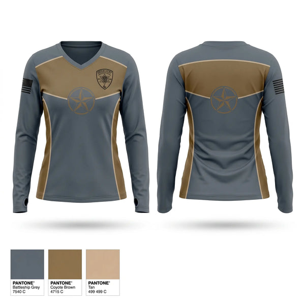 Womens Long Sleeve Vneck Shirt, Chambers County Sheriff's Office Special Response Team, Police, Teamtime, Team time, sublimation, custom sports apparel, team uniforms, spirit wear, spiritwear, sports uniforms, custom shirts, team store, custom team store, fundraiser sports, apparel fundraiser