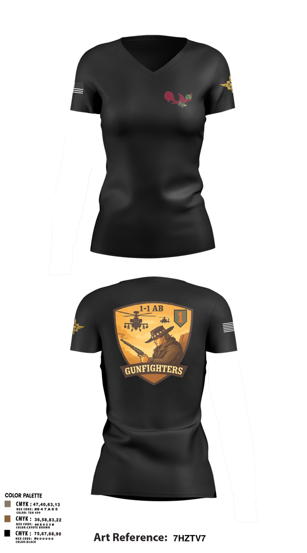 Womens Short Sleeve Vneck Shirt, 1-1 Attack Battalion, HHC, S2, Army, Teamtime, Team time, sublimation, custom sports apparel, team uniforms, spirit wear, spiritwear, sports uniforms, custom shirts, team store, custom team store, fundraiser sports, apparel fundraiser