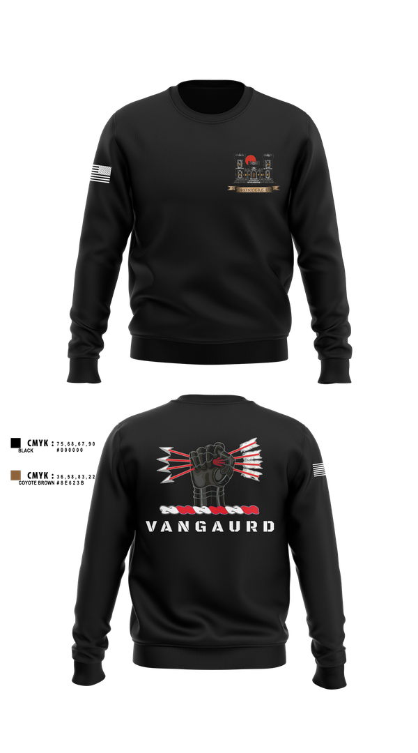 Crew Neck Sweatshirt, 1ST PLT 76TH CEC-S, Army, Teamtime, Team time, sublimation, custom sports apparel, team uniforms, spirit wear, spiritwear, sports uniforms, custom shirts, team store, custom team store, fundraiser sports, apparel fundraiser