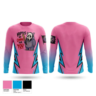 Long Sleeve Performance Shirt, Halloween hippos, Baseball, Teamtime, Team time, sublimation, custom sports apparel, team uniforms, spirit wear, spiritwear, sports uniforms, custom shirts, team store, custom team store, fundraiser sports, apparel fundraiser