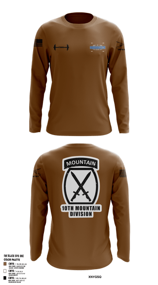 10TH MOUNTAIN DIVISION Long Sleeve Performance Shirt -1