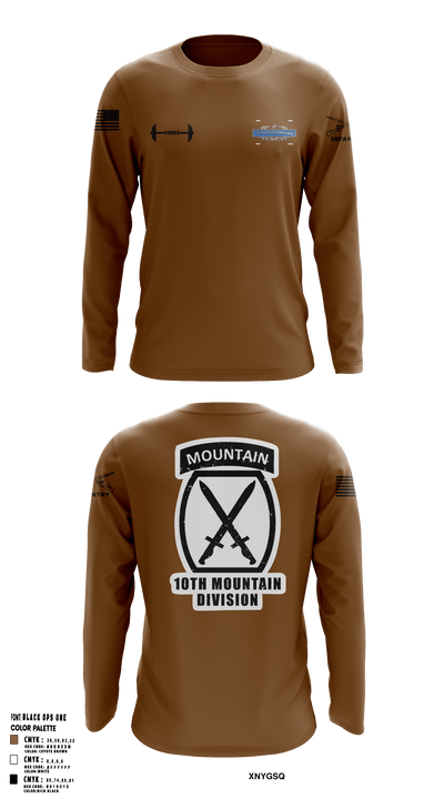 10TH MOUNTAIN DIVISION Long Sleeve Performance Shirt -1
