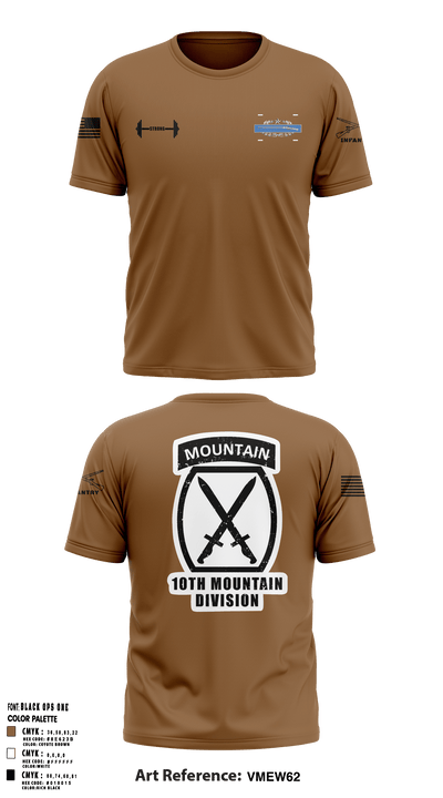 10TH MOUNTAIN DIVISION Short Sleeve Performance Shirt -1