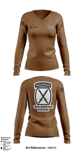 10TH MOUNTAIN DIVISION Women's Long Sleeve V-neck Shirt -1