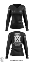 10TH MOUNTAIN DIVISION Women's Long Sleeve V-neck Shirt - 2