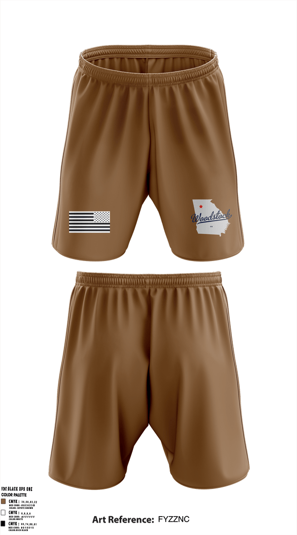 Woodstock Recruiting Center Athletic Shorts With Pockets -1