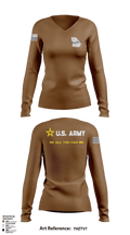 Woodstock Recruiting Center Women's Long Sleeve V-neck Shirt -1