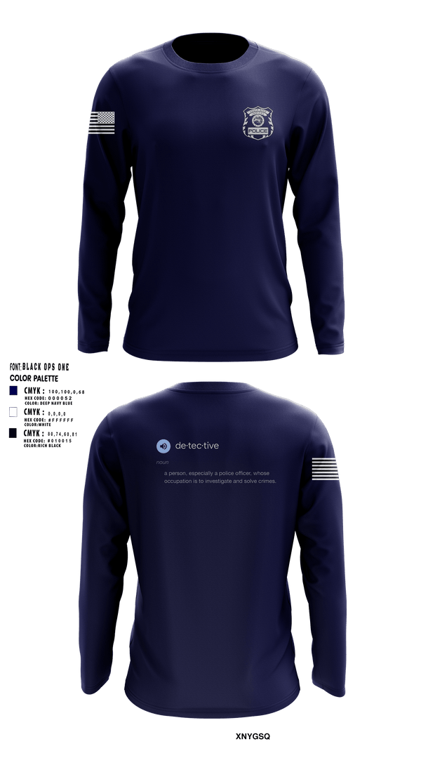 SOUTH BEND POLICE DEPARTMENT Long Sleeve Performance Shirt -1
