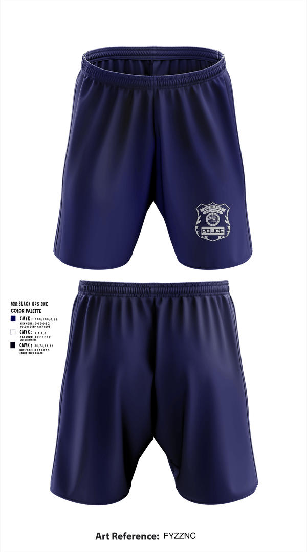 SOUTH BEND POLICE DEPARTMENT Athletic Shorts With Pockets -1