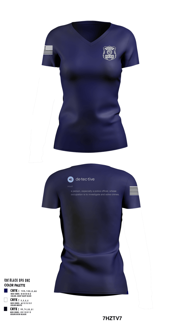 CES 98174313 Women's Short Sleeve V-neck Shirt - 3
