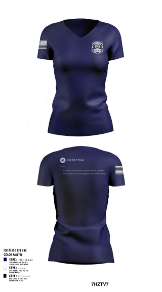 SOUTH BEND POLICE DEPARTMENT Women's Short Sleeve V-neck Shirt -1