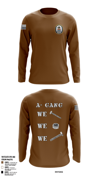 A-Gang 40840124 Long Sleeve Performance Shirt - 1