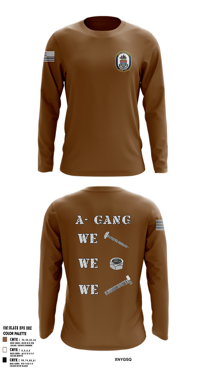 A-Gang 40840124 Long Sleeve Performance Shirt - 1