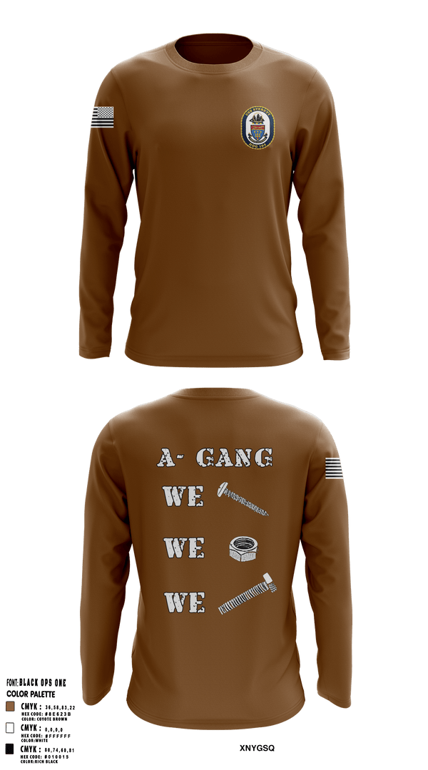 A-Gang 40840124 Long Sleeve Performance Shirt - 1