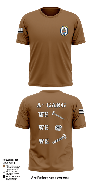 A-Gang 40840124 Short Sleeve Performance Shirt - 1