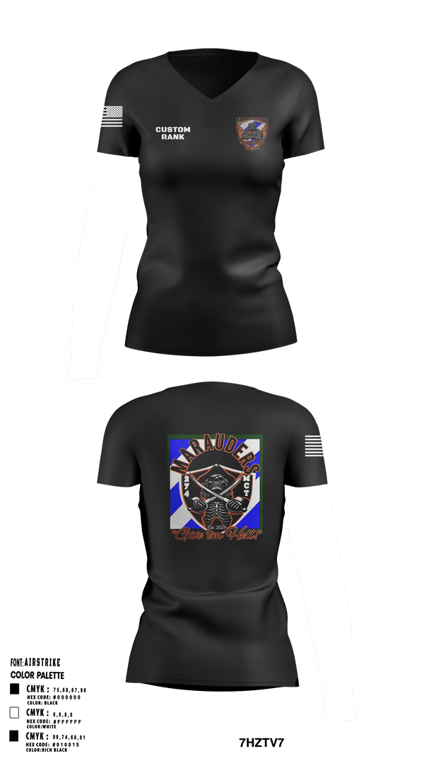 274th MCT 48564813 Women's Short Sleeve V-neck Shirt - 1