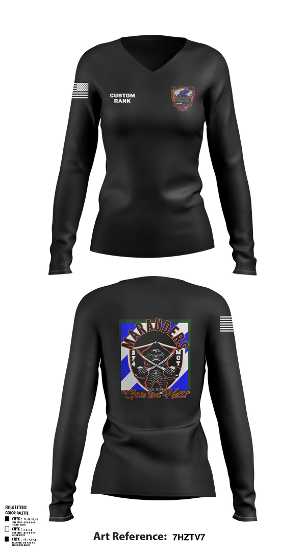 274th MCT 48564813 Women's Long Sleeve V-neck Shirt - 1