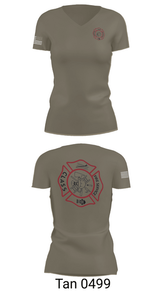 Womens Short Sleeve Vneck Shirt, Fire service class, Fire Department, Teamtime, Team time, sublimation, custom sports apparel, team uniforms, spirit wear, spiritwear, sports uniforms, custom shirts, team store, custom team store, fundraiser sports, apparel fundraiser
