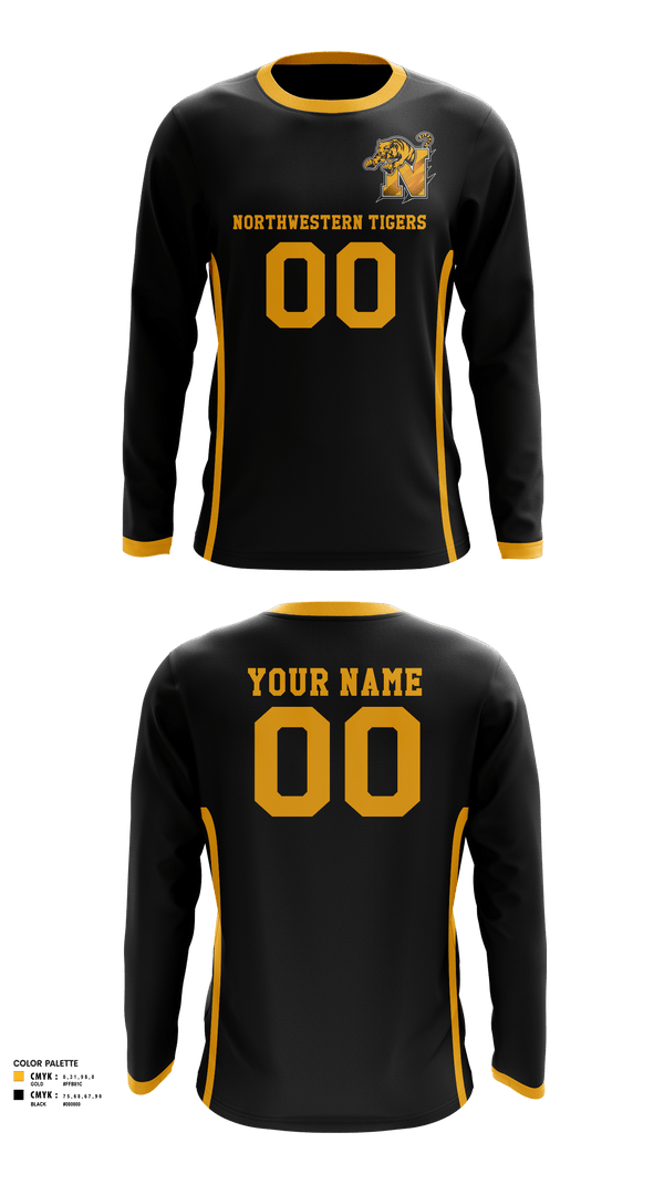NORTHWESTERN TIGERS 78521342 Long Sleeve Performance Shirt -4