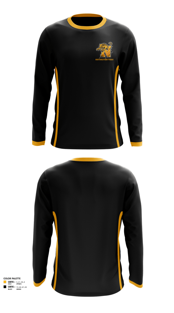 NORTHWESTERN TIGERS 78521342 Long Sleeve Performance Shirt -5