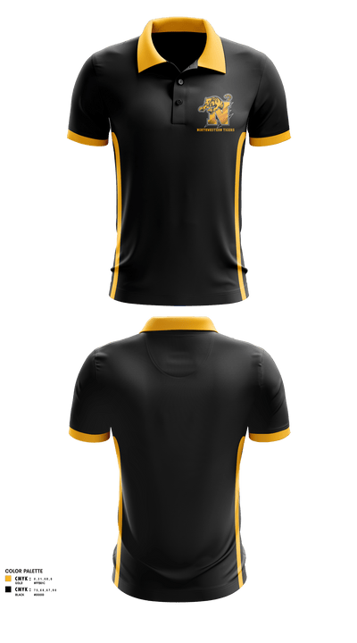 NORTHWESTERN TIGERS 78521342 Short Sleeve Performance Polo -3