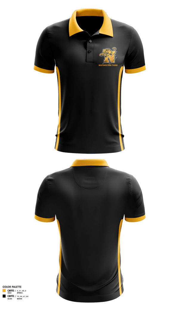 NORTHWESTERN TIGERS 78521342 Short Sleeve Performance Polo -3