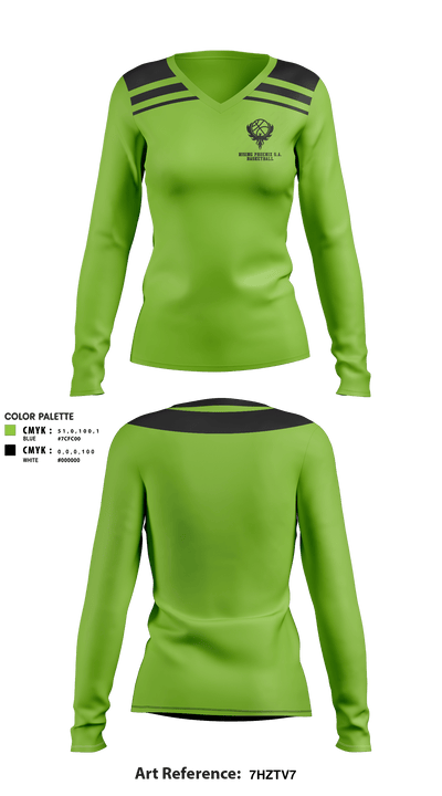 RISING PHOENIX S.A. 58404335 Women's Long Sleeve V-neck Shirt -1