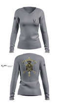 HHC, GSB, 5SFG 78234570 Women's Long Sleeve V-neck Shirt -3