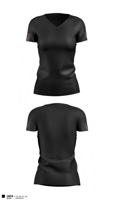 PA S.I.T.E. STATE AGENTS PRIVATE POLICE 4801365  Women's Short Sleeve V-neck Shirt -1