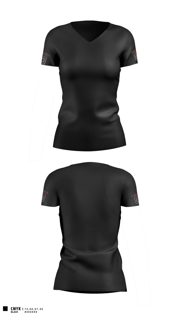 PA S.I.T.E. STATE AGENTS PRIVATE POLICE 4801365  Women's Short Sleeve V-neck Shirt -1