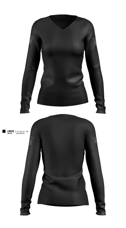 PA S.I.T.E. STATE AGENTS PRIVATE POLICE 4801365 Women's Long Sleeve V-neck Shirt -1