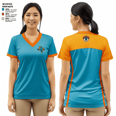 Spartans 56879733 Women's Short Sleeve V-neck Shirt - 1