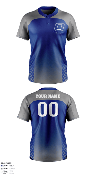OLENTANGY LITTLE LEAGUE SOFTBALL 62656247 Two Button Softball Jersey -1