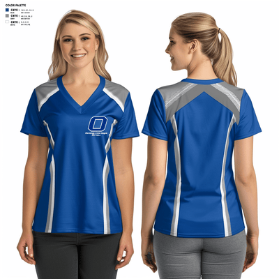 OLENTANGY LITTLE LEAGUE SOFTBALL 62656247 Women's Short Sleeve V-neck Shirt -2