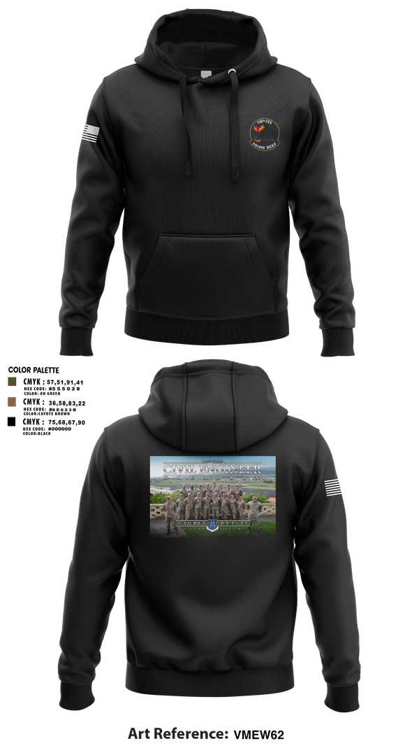 Hoodie, 118th CES, Air Force, Teamtime, Team time, sublimation, custom sports apparel, team uniforms, spirit wear, spiritwear, sports uniforms, custom shirts, team store, custom team store, fundraiser sports, apparel fundraiser