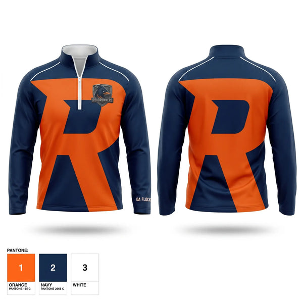 Quarter Zip Jacket, Roadrunners, , Teamtime, Team time, sublimation, custom sports apparel, team uniforms, spirit wear, spiritwear, sports uniforms, custom shirts, team store, custom team store, fundraiser sports, apparel fundraiser